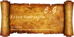 Czira Gabriella névjegykártya