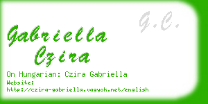 gabriella czira business card